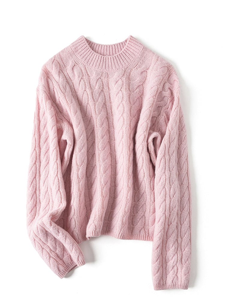 Isolde Bequeme-Pullover mit Zopfmuster