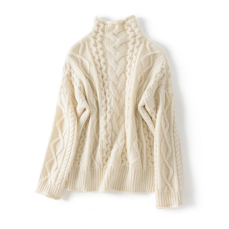 Elena Bequeme-Pullover mit hohem Kragen
