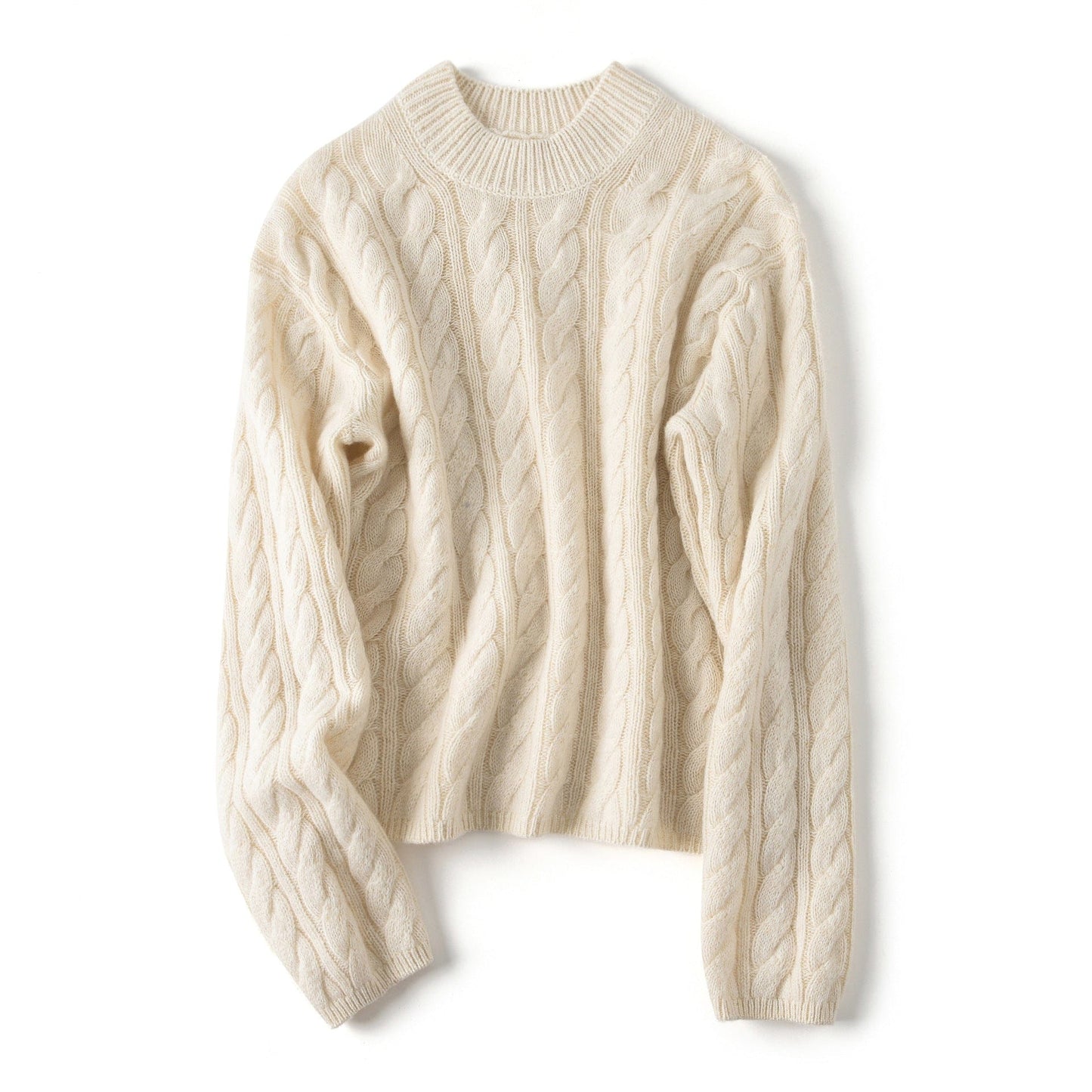 Isolde Bequeme-Pullover mit Zopfmuster