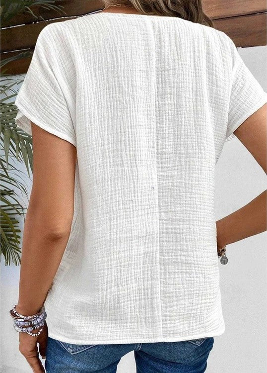 Breezy Charm Knopfleisten-Top