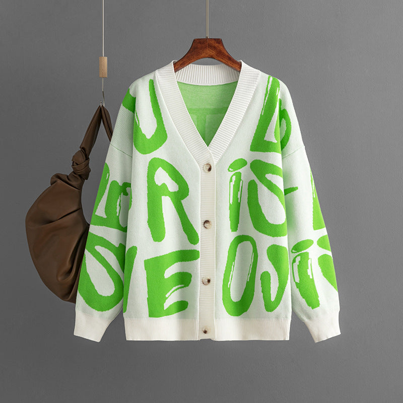 Kesha | Buchstaben Jacquard Cardigan