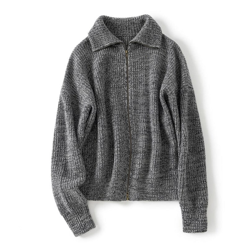 Camille Bequeme-Strickjacke mit Reißverschluss