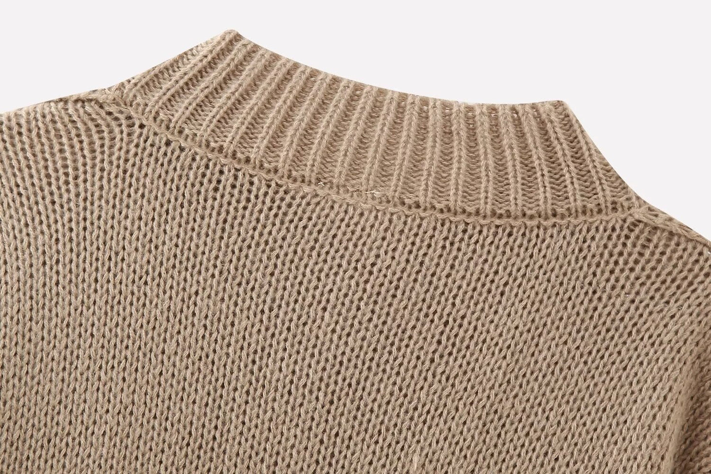 Petty | Rundhals Gestrickter Cardigan