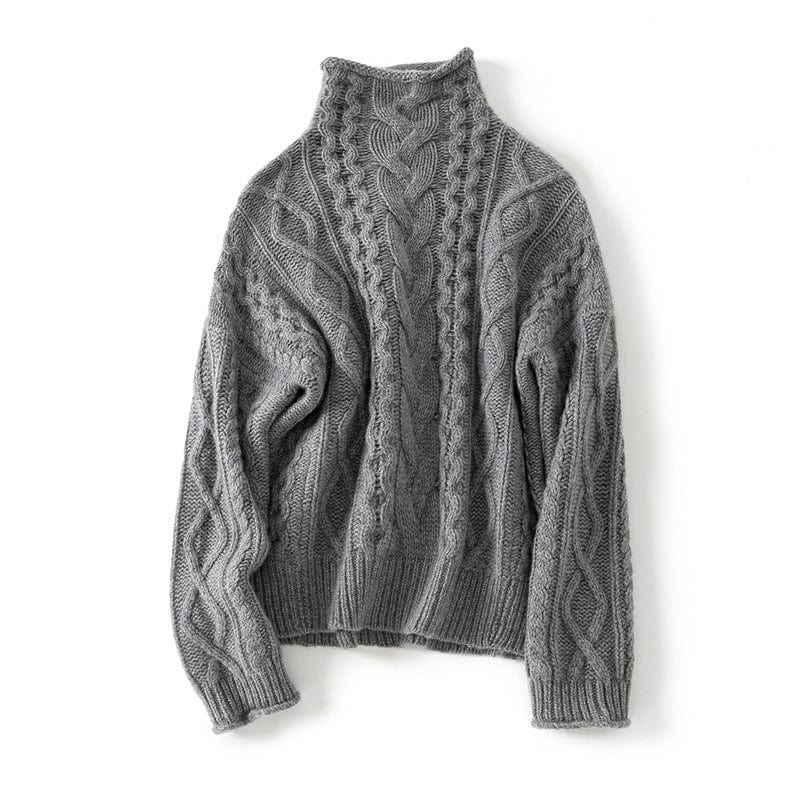 Elena Bequeme-Pullover mit hohem Kragen