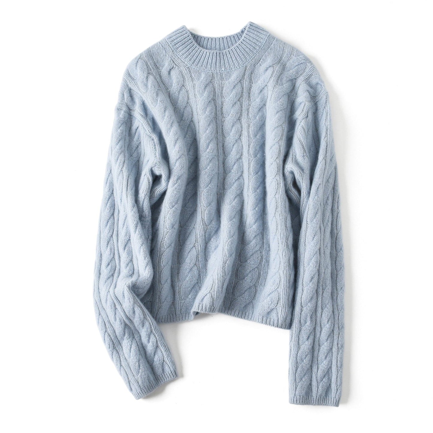 Isolde Bequeme-Pullover mit Zopfmuster