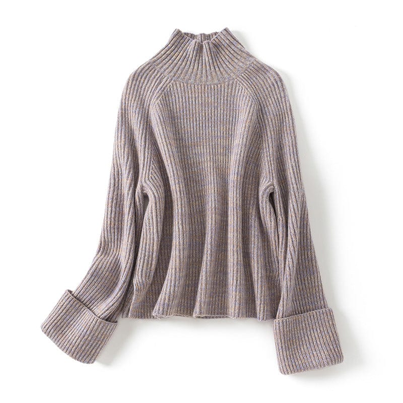 Isolde Bequemepullover mit geripptem Stehkragen