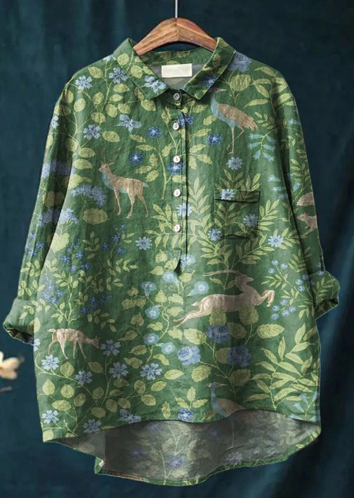 LALUNA® KLASSISCHE BLUSE MIT BLUMENMUSTER
