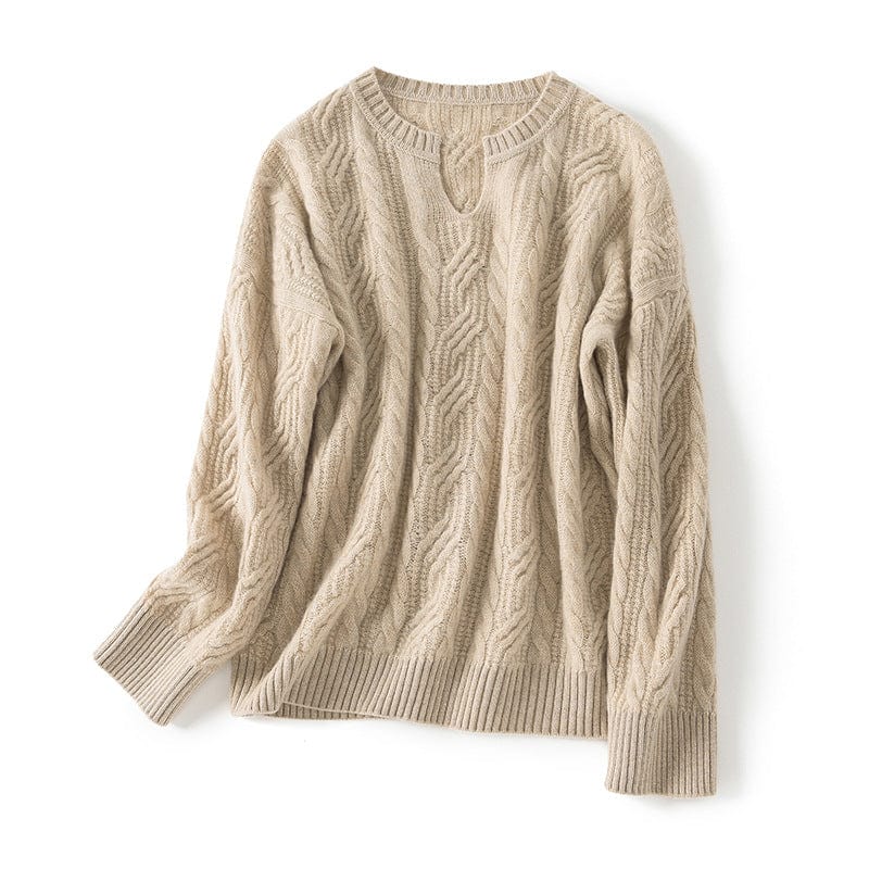 Celeste Bequeme-Pullover mit Schlitz-Ausschnitt
