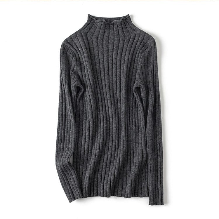 Livia Bequeme-Pullover mit geripptem Stehkragen
