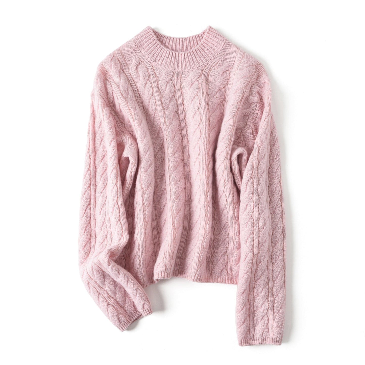 Isolde Bequeme-Pullover mit Zopfmuster