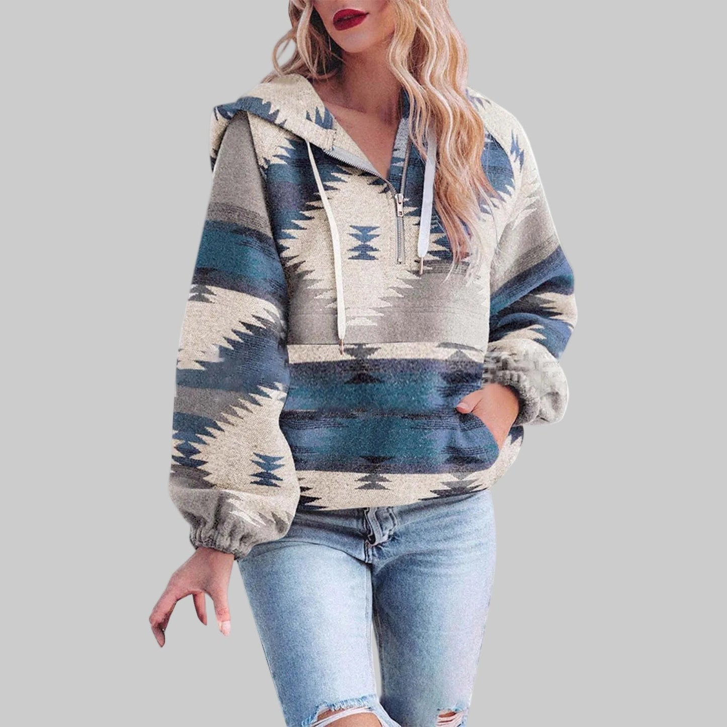 Sidse | Bequemer Oversized Zip-Up Hoodie mit langen Ärmeln