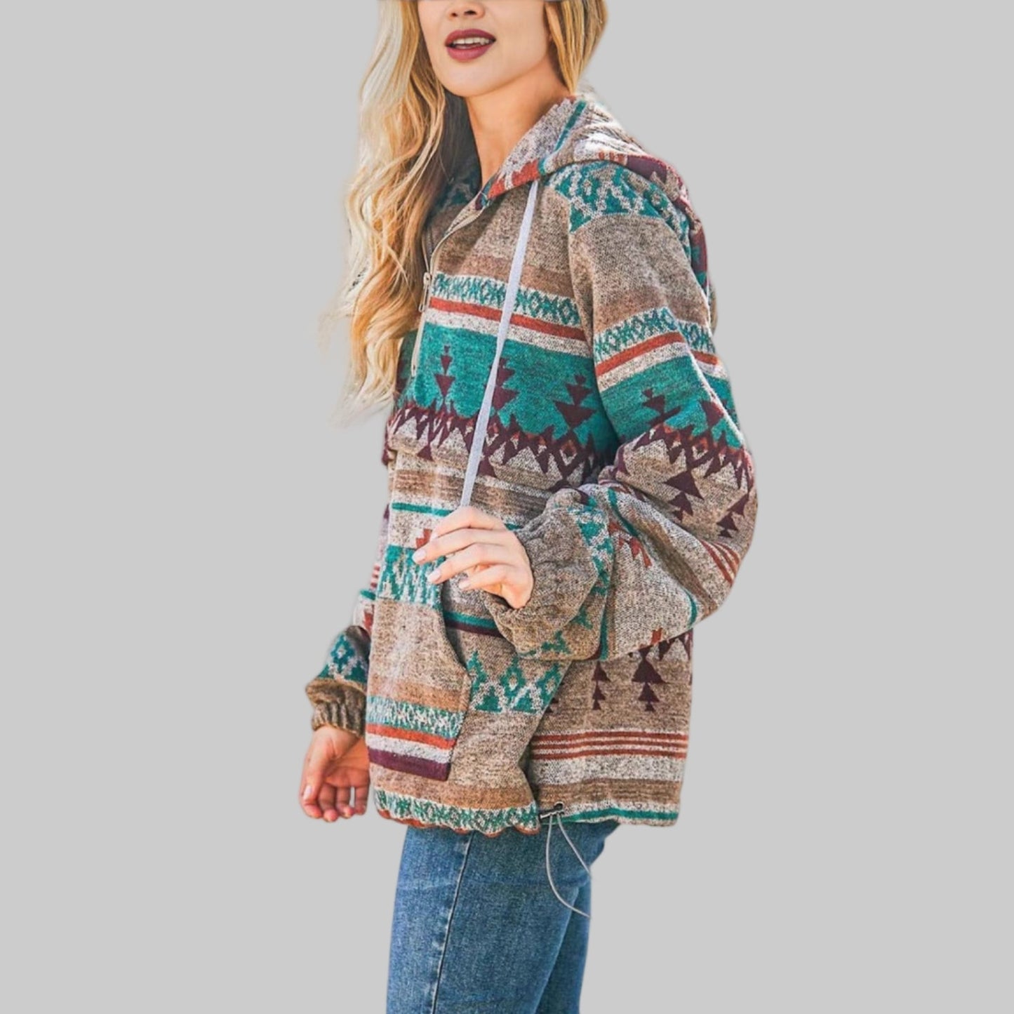 Sidse | Bequemer Oversized Zip-Up Hoodie mit langen Ärmeln