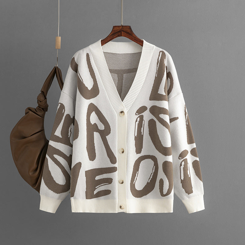 Kesha | Buchstaben Jacquard Cardigan