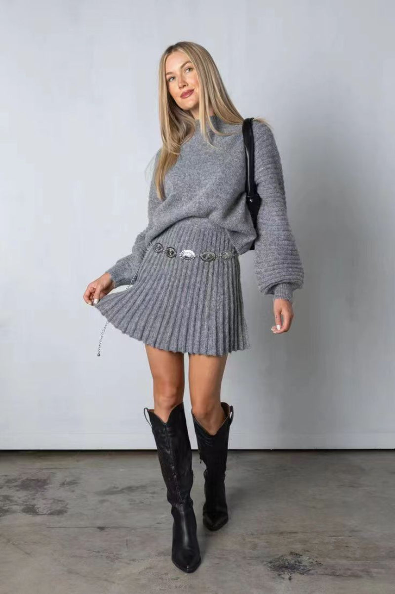 PEBBLES™ - Schickes Set aus Langarmpullover und Minirock