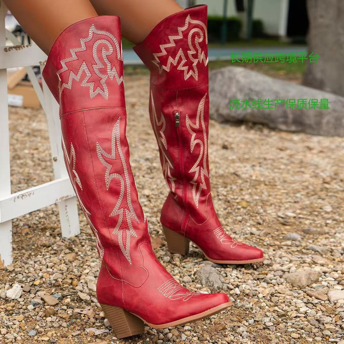 CHEYENNE™ – Klassische Overknee-Cowboystiefel