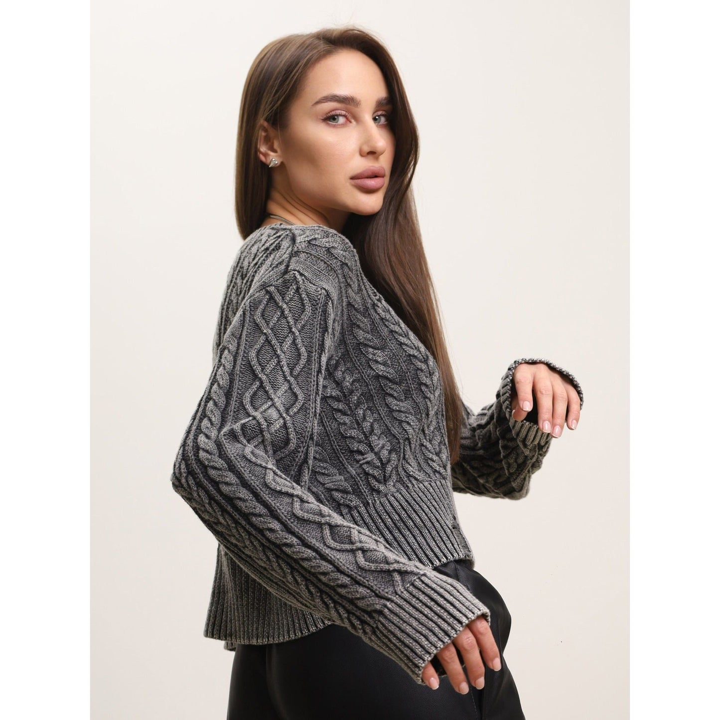 Monelle™ | Kurzer Strickpullover mit Ripped-Details