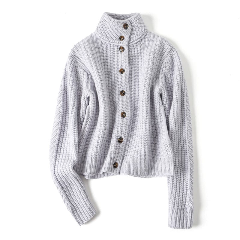 Vivienne Bequeme-Strickjacke mit Knöpfen