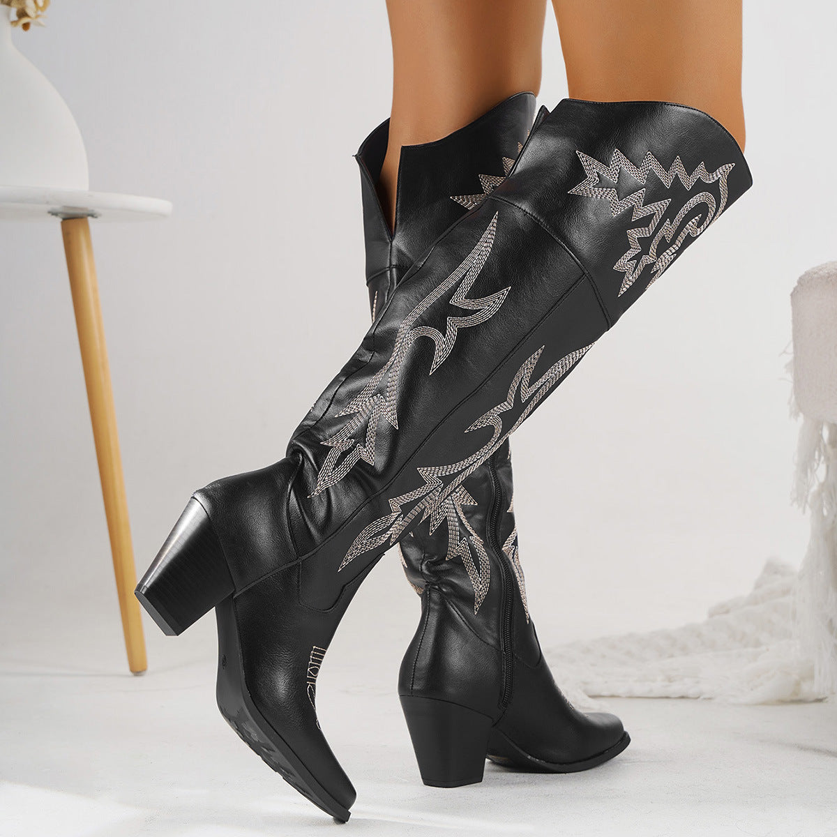CHEYENNE™ – Klassische Overknee-Cowboystiefel