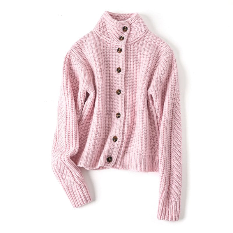 Vivienne Bequeme-Strickjacke mit Knöpfen