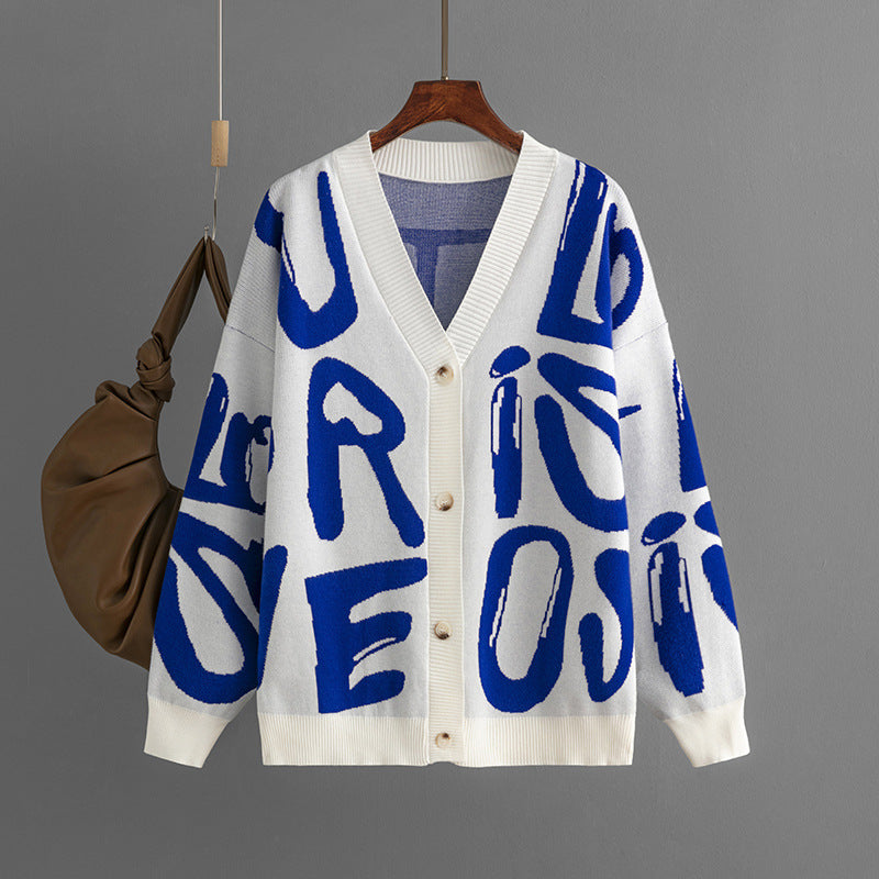 Kesha | Buchstaben Jacquard Cardigan