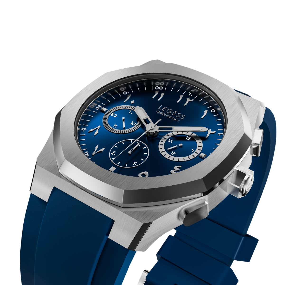 LEGOSS Uhr Blau Edition Arabische Zahlen