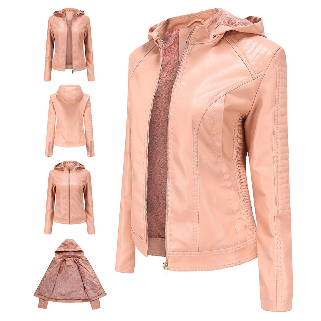 MIRJETE - Stilvolle Leder Sommerjacke