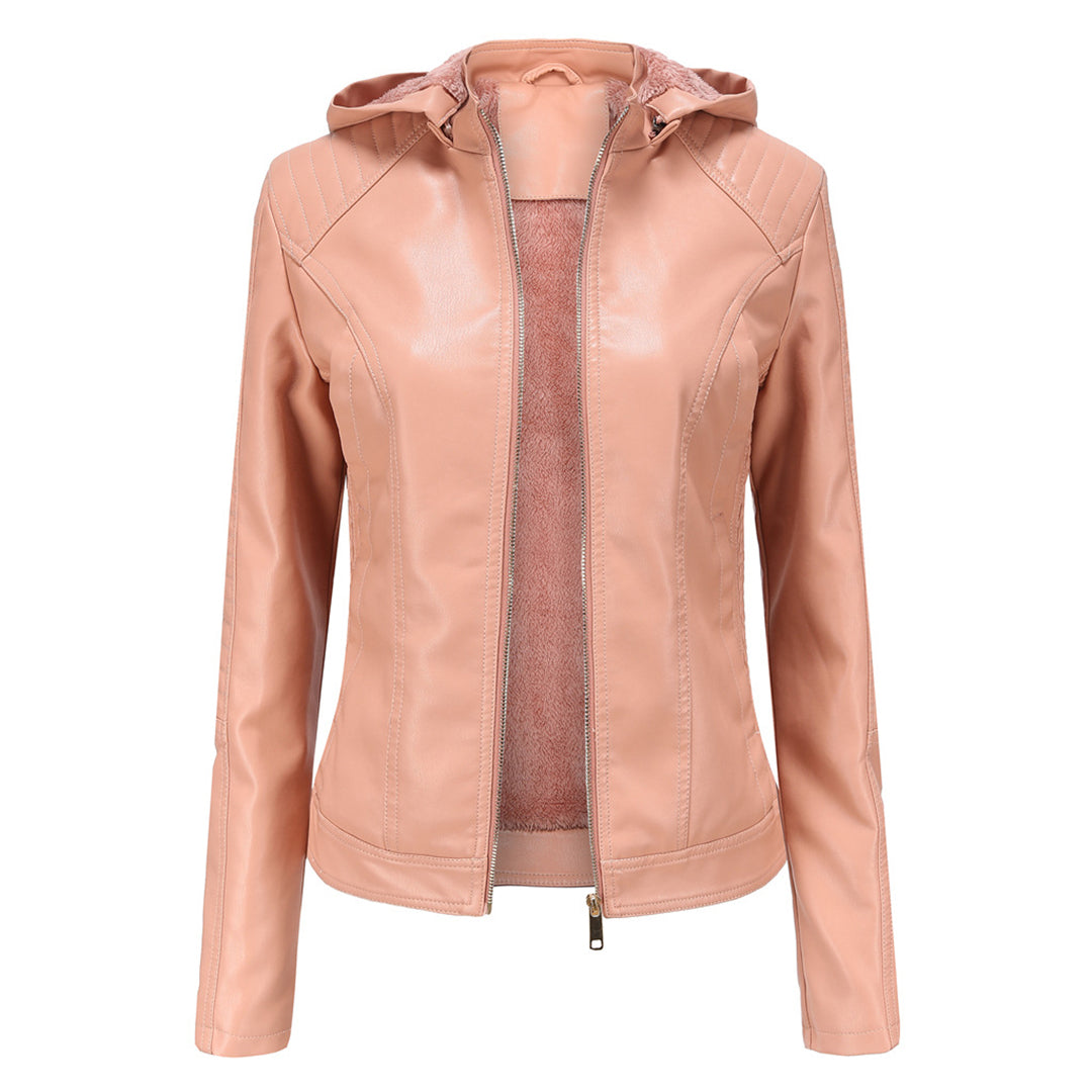 MIRJETE - Stilvolle Leder Sommerjacke