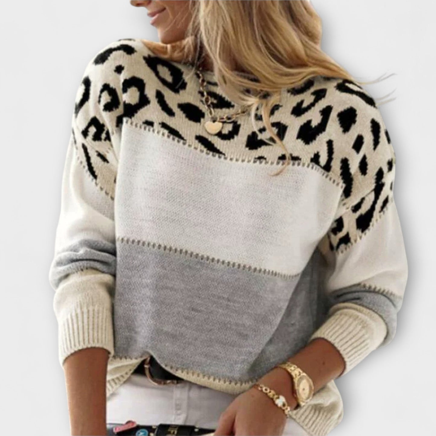 Cheyenne – Bequemer Pullover mit Leopardenmuster