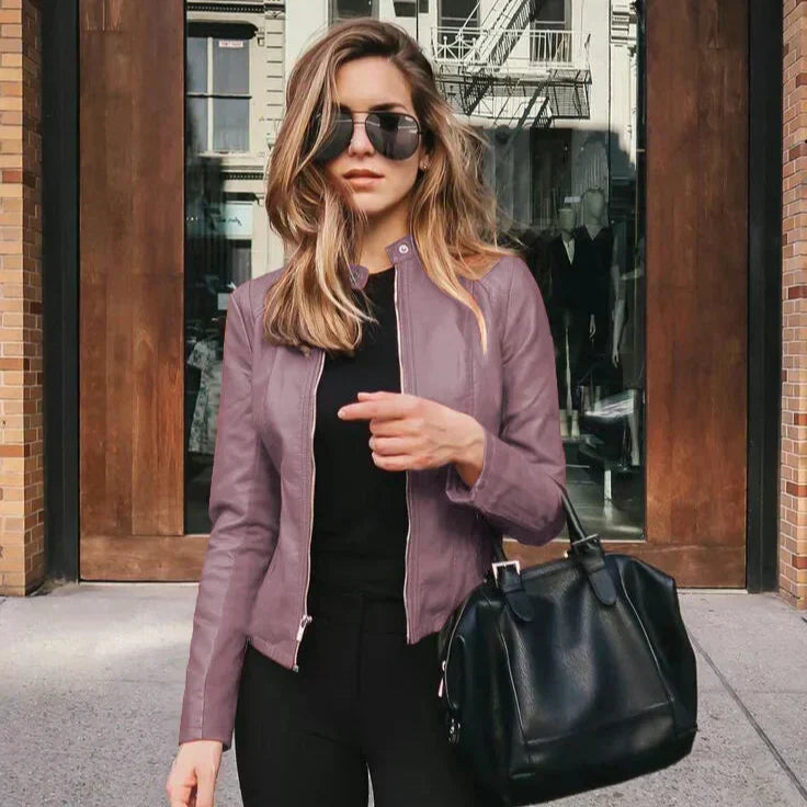 Hannah | Chic Leather Jacket