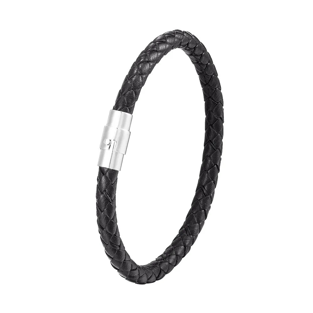 IronCore Wire Cuff Bracelet – Punk-Inspired Simple Style in Non-Fading Stainless Steel Cable, Classic and Durable Design for Men