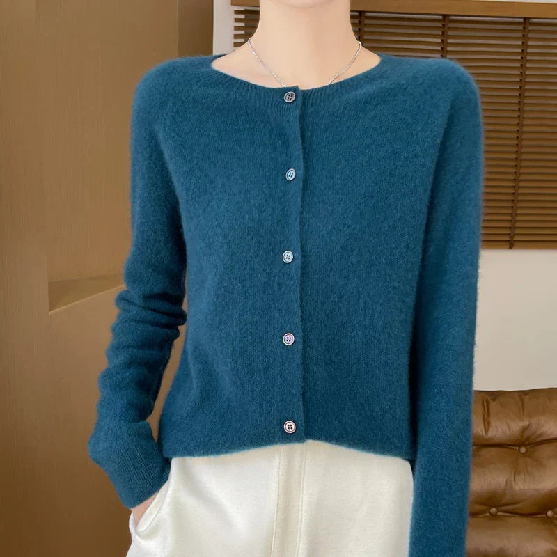 Aline - Gemütliche Kaschmir-Strickjacke
