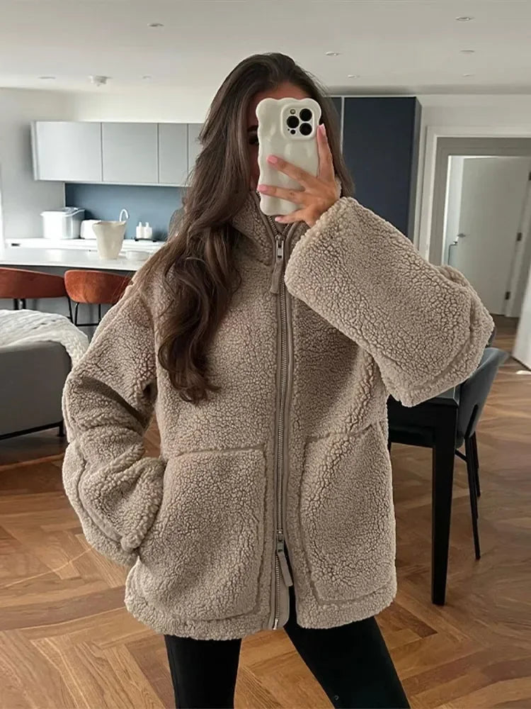 Mystique & Co™ Teddy Jacke Gepolstert Gemütlich