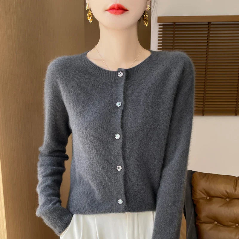 Aline - Gemütliche Kaschmir-Strickjacke