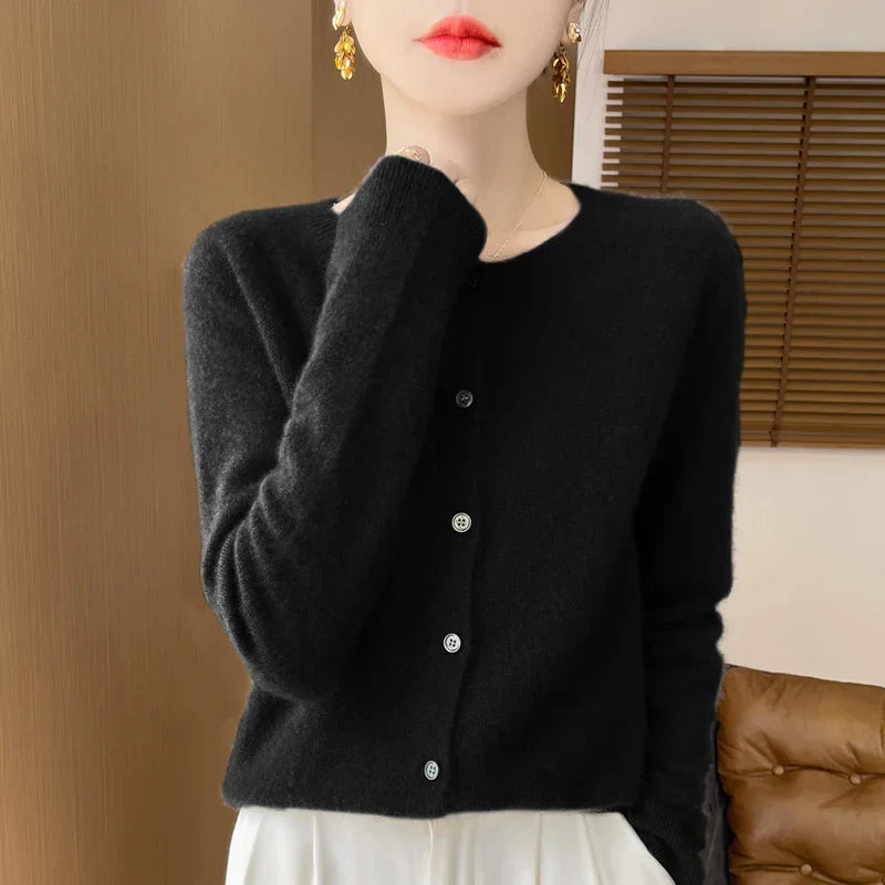 Aline - Gemütliche Kaschmir-Strickjacke