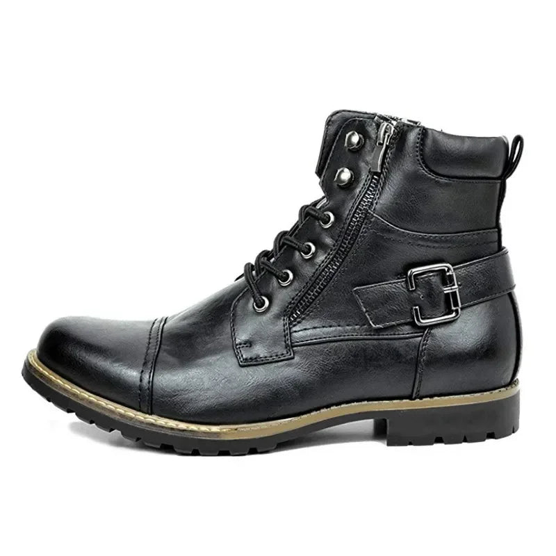 Phoenix | Leder-Schnürstiefeletten