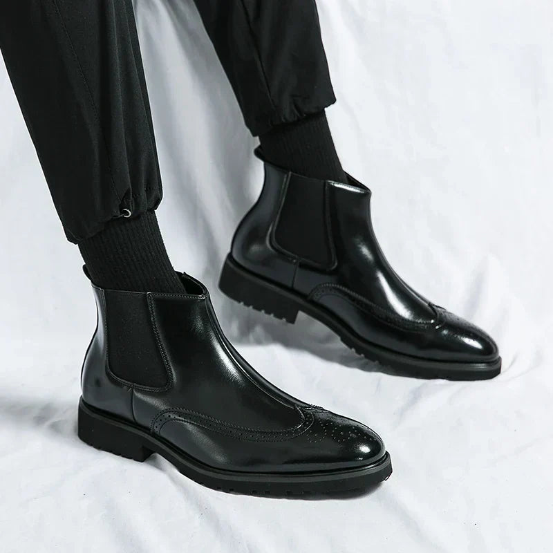 Dwight | Kunstleder-Chelsea-Stiefel