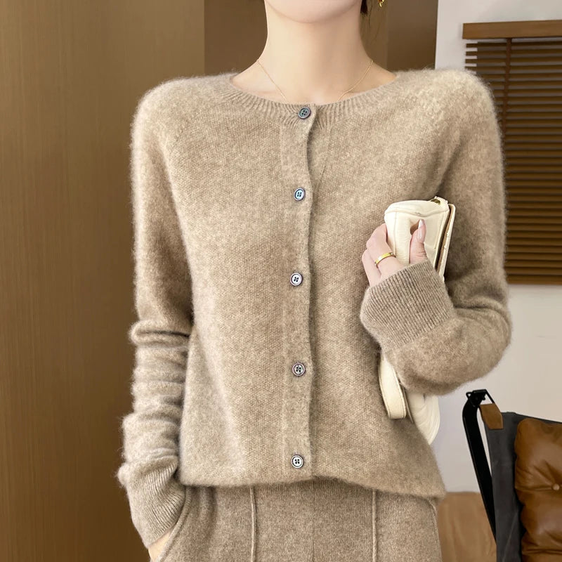 Aline - Gemütliche Kaschmir-Strickjacke