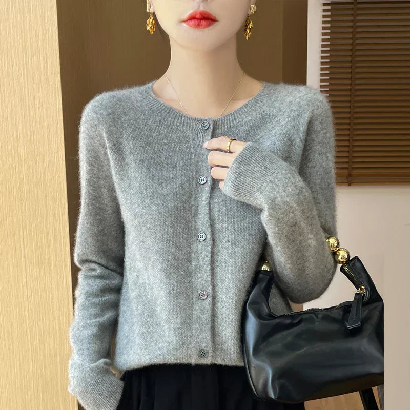 Aline - Gemütliche Kaschmir-Strickjacke