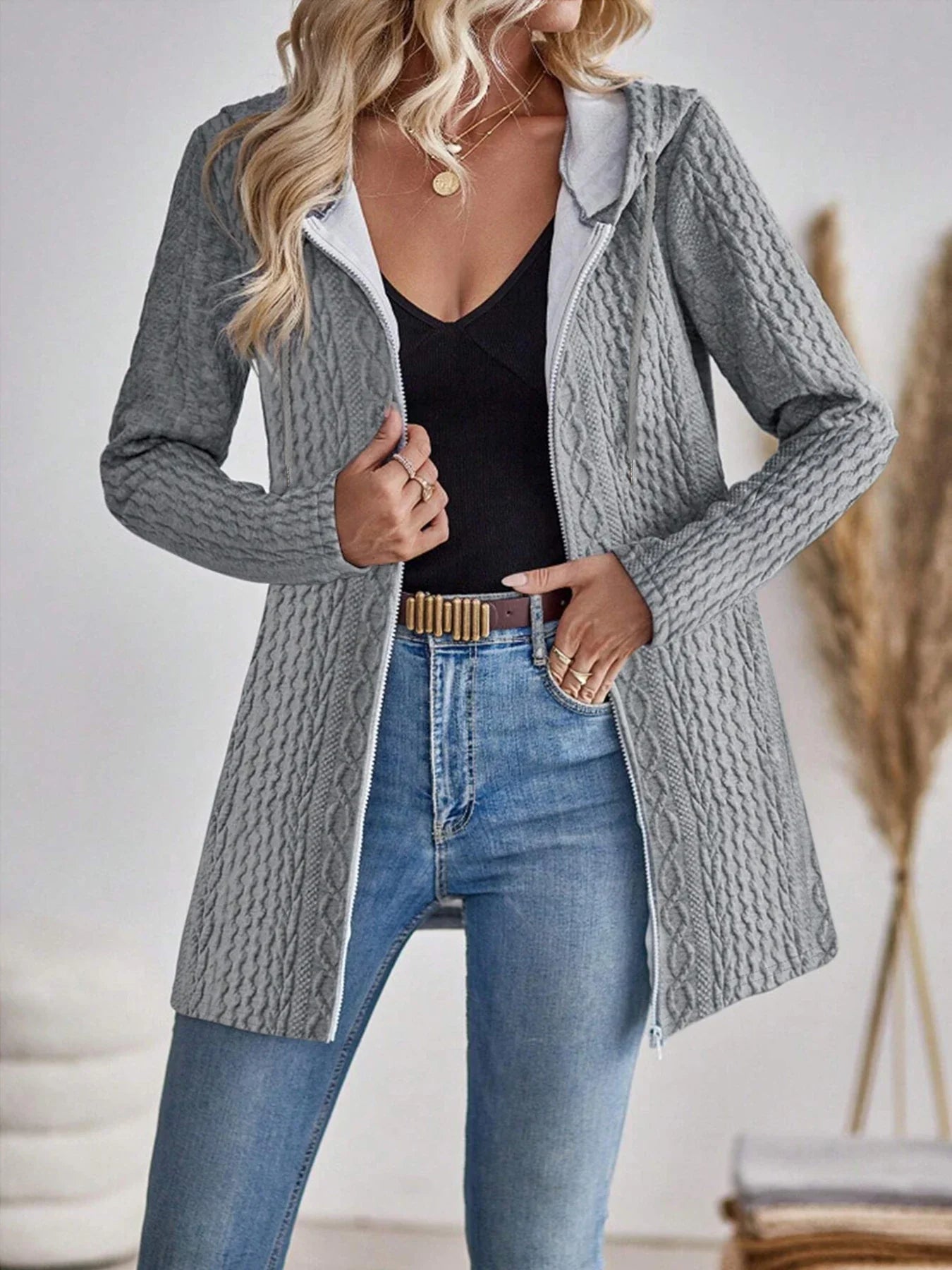 Sharmaine | Elegante Jacke mit Kapuze