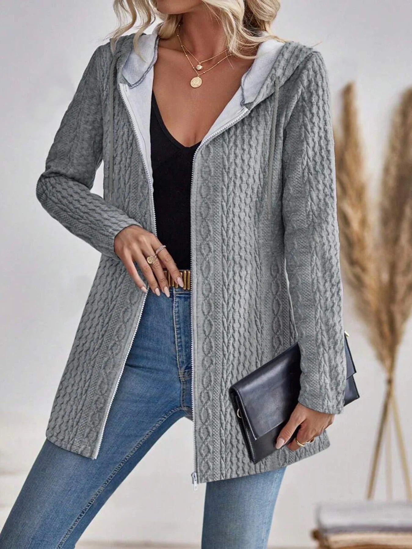 Sharmaine | Elegante Jacke mit Kapuze