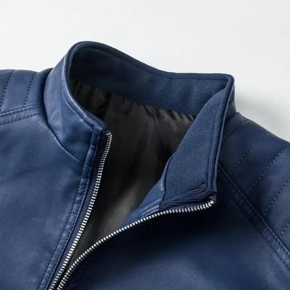 Nero™ Klassisch – Schwarze PU-Lederjacke mit zeitlosem Schnitt