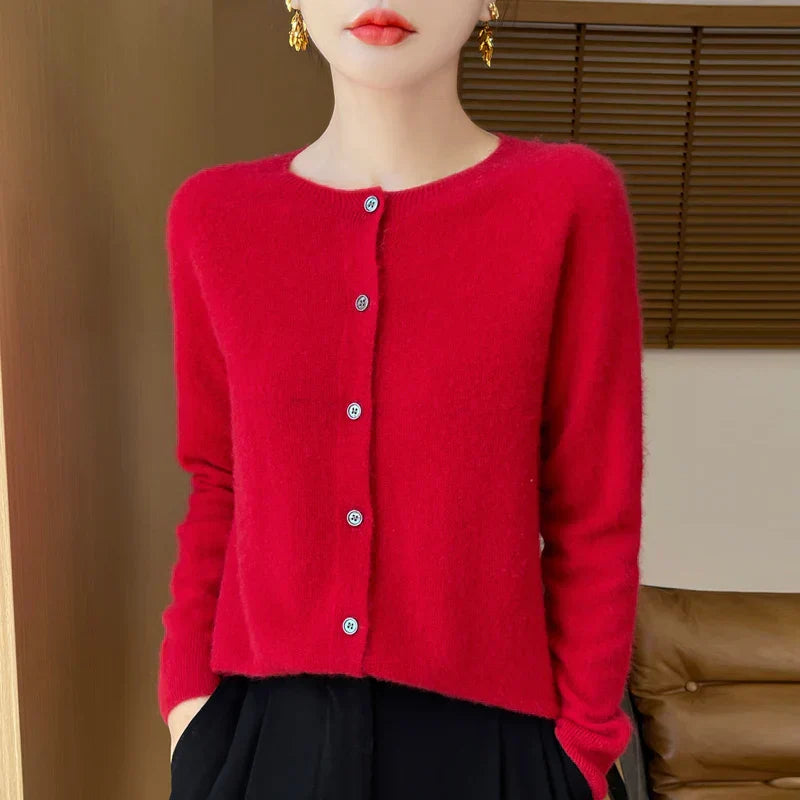 Aline - Gemütliche Kaschmir-Strickjacke