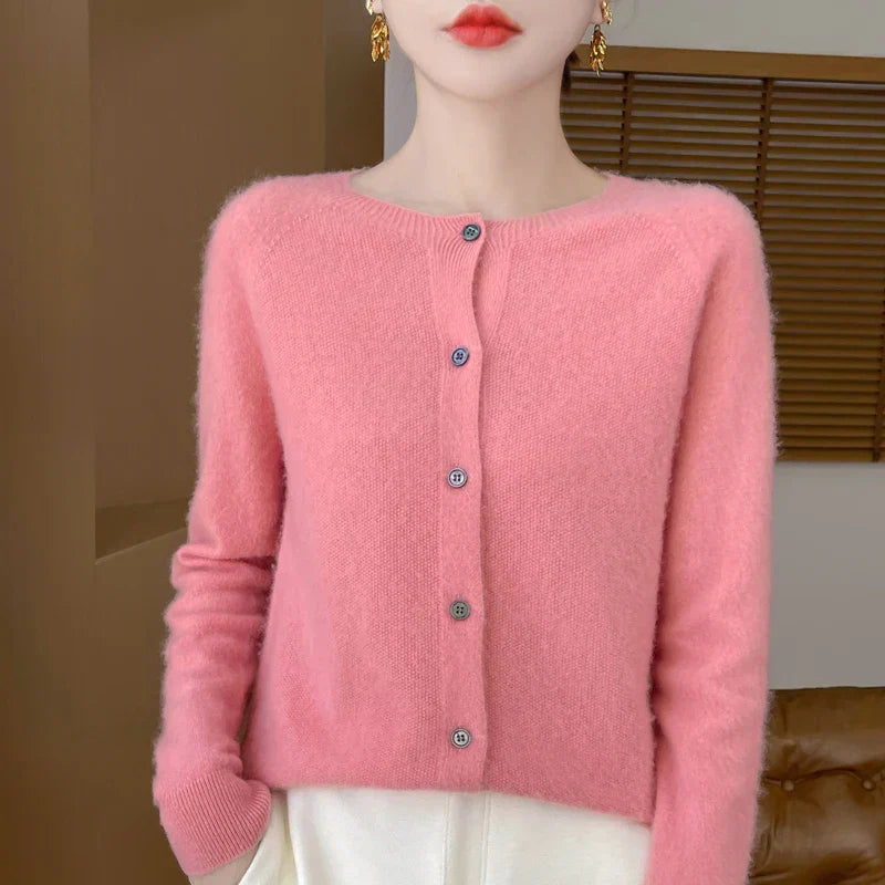 Aline - Gemütliche Kaschmir-Strickjacke