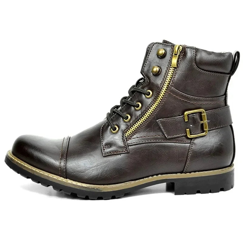 Phoenix | Leder-Schnürstiefeletten