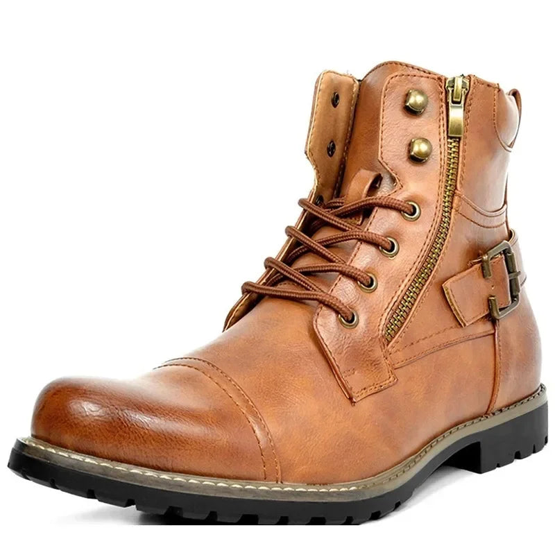 Phoenix | Leder-Schnürstiefeletten