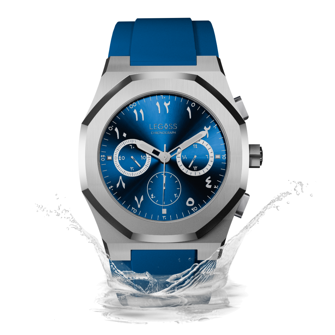 LEGOSS Uhr Blau Edition Arabische Zahlen
