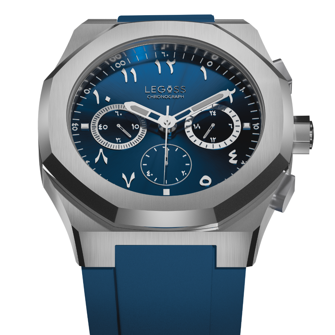 LEGOSS Uhr Blau Edition Arabische Zahlen