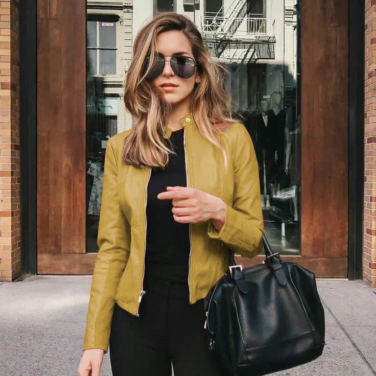 Hannah | Chic Leather Jacket