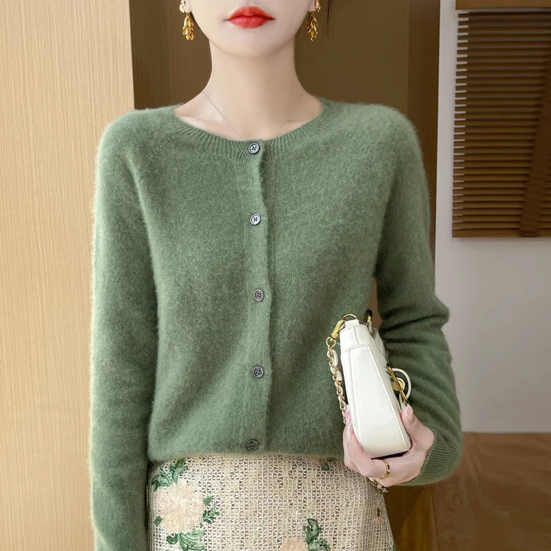 Aline - Gemütliche Kaschmir-Strickjacke