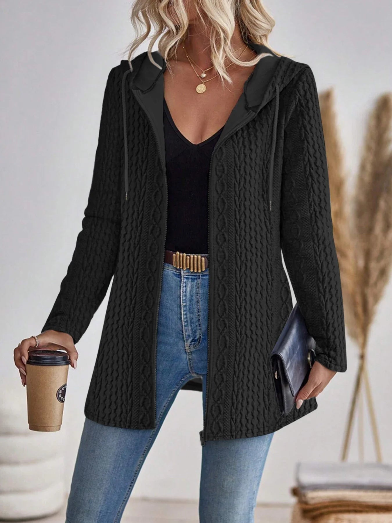 Sharmaine | Elegante Jacke mit Kapuze